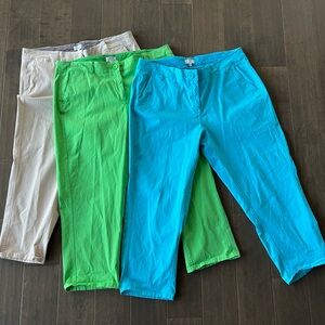 Set of 3 crown & ivy size 14 ankle chino pants